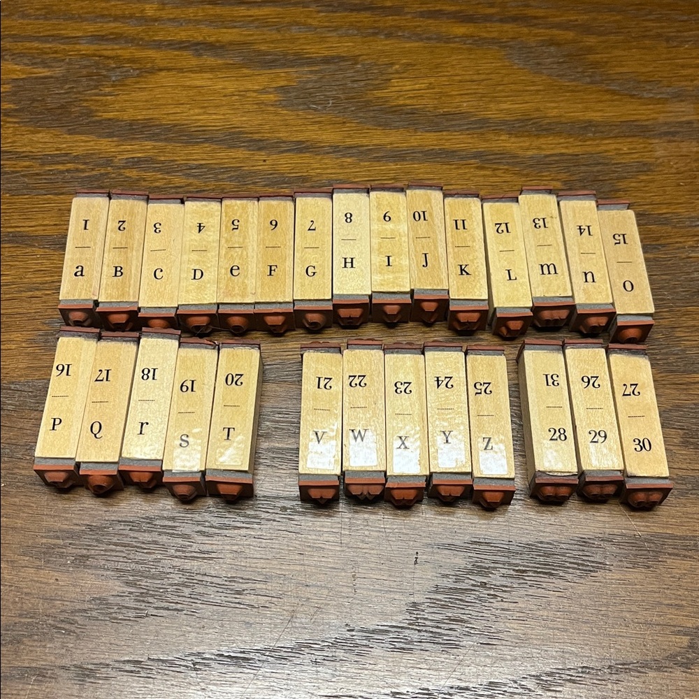 Alphabet and Number Stamp Set for Calendar Making/Crafting